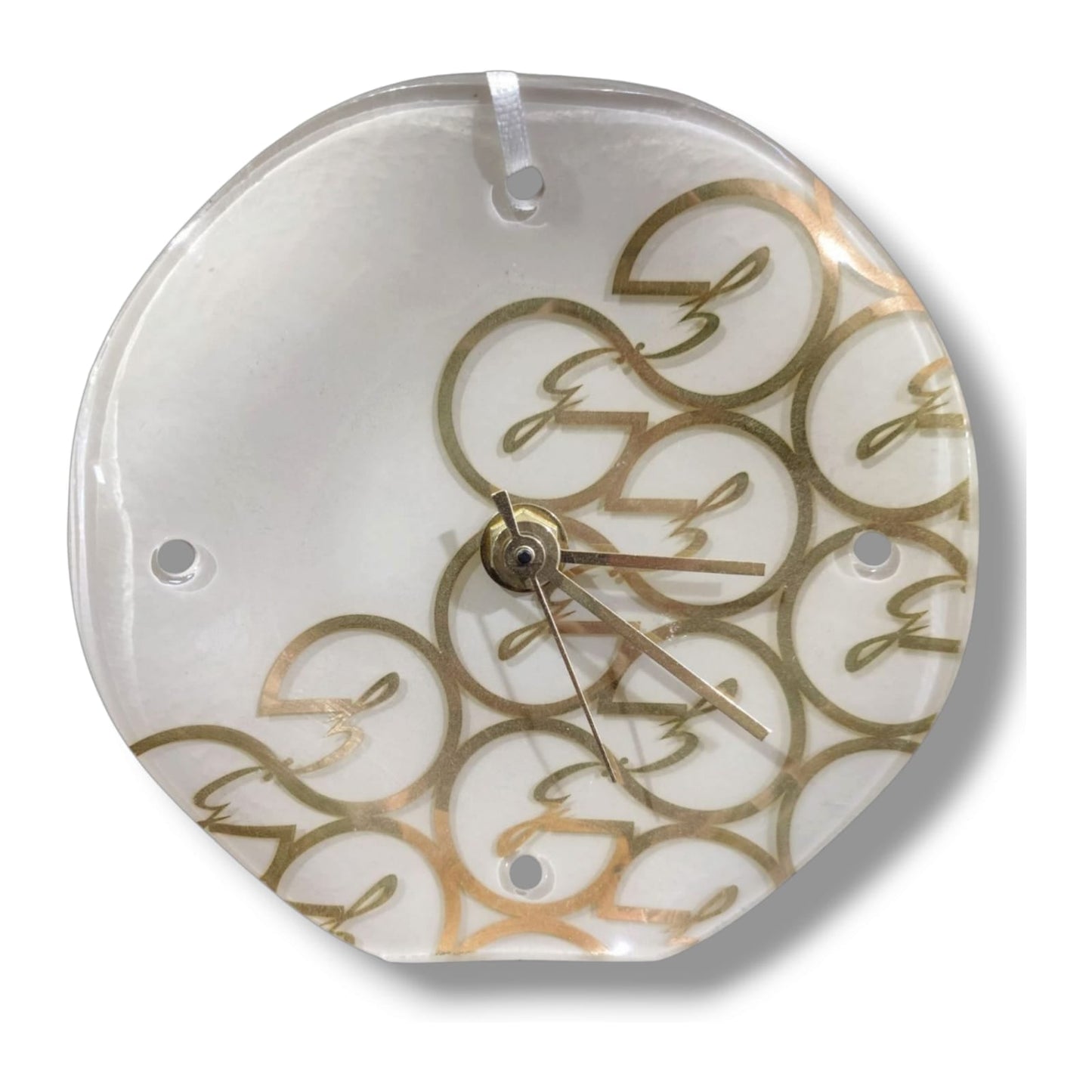 GATTINONI Orologio 12,7cm Ceramica Avorio con ricami Dorati