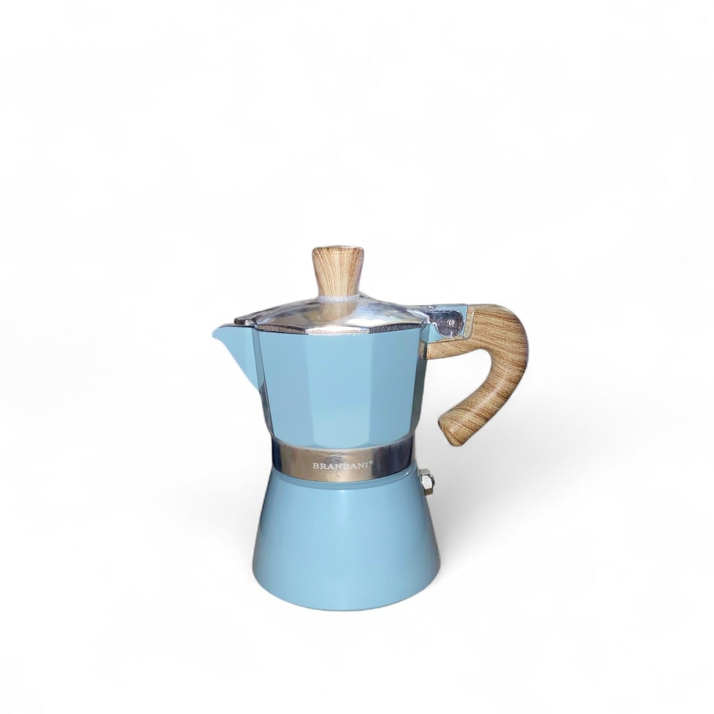 BRANDANI Caffettiera/Moka 1 Tazza Acciaio Azzurro