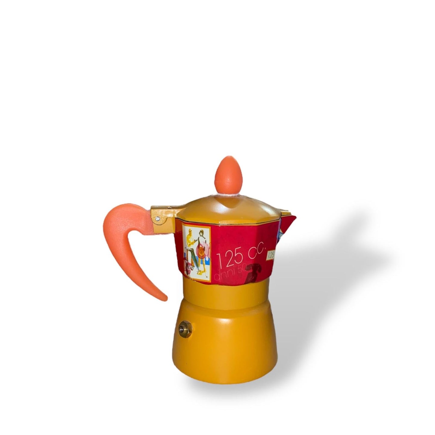 BRANDANI Caffettiera/Moka 1 Tazza Acciaio Arancione