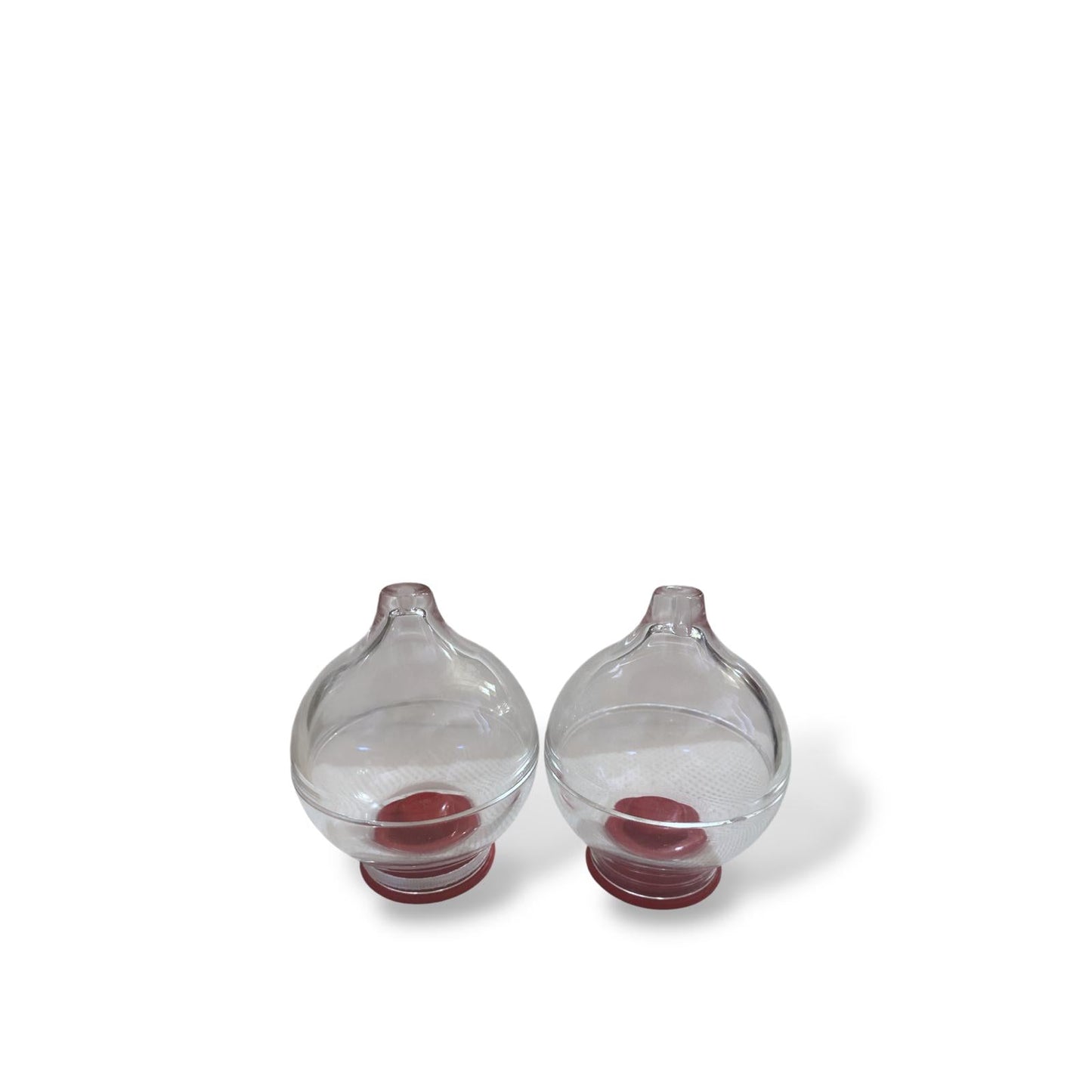 GUZZINI Set Sale e Pepe 5,5x7cm Plastica Trasparente Fondo Rosso