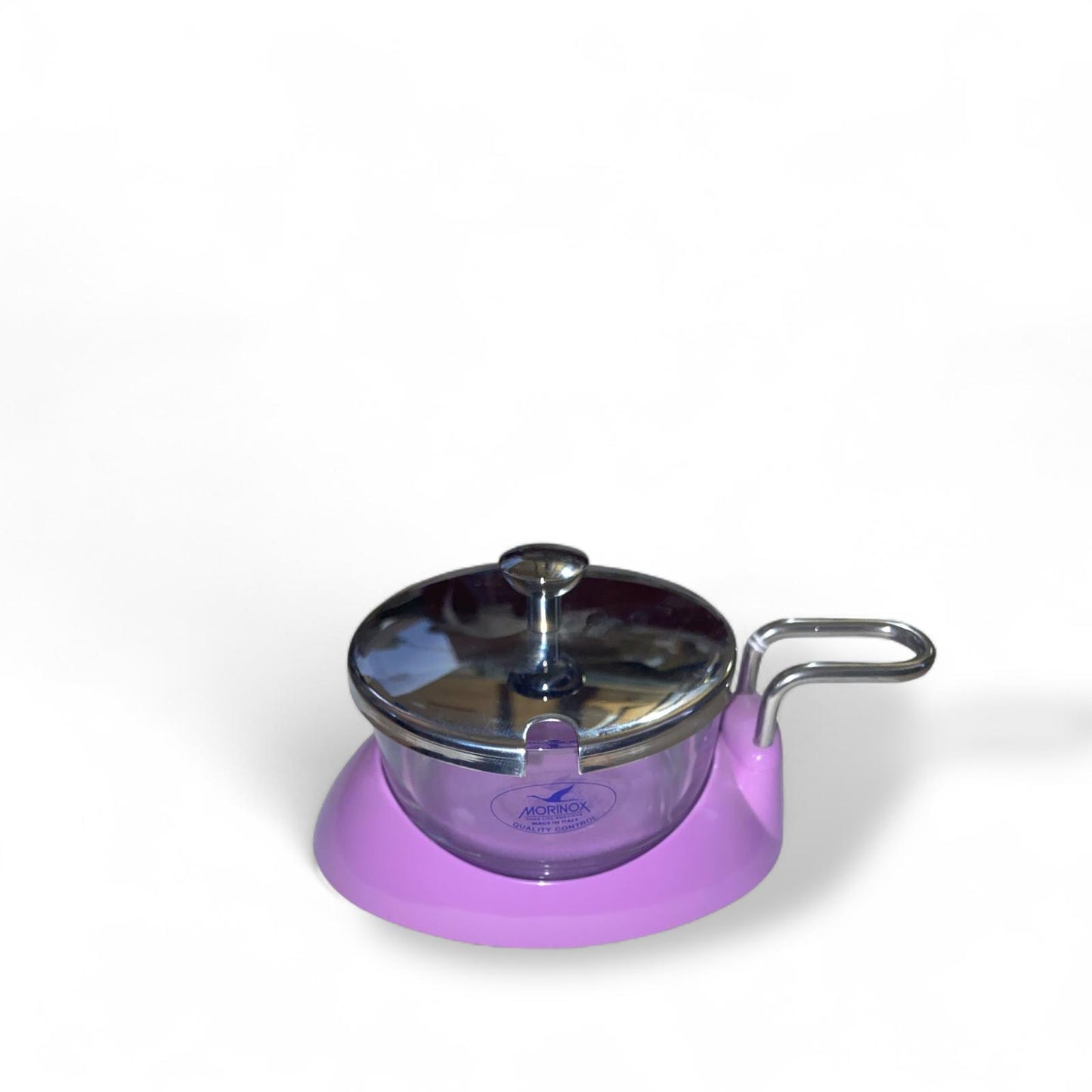 MORINOX MADE IN ITALY Formaggiera 13,3x10,1x8cm Vetro Borosilicato Tappo Acciaio Inox Base Plastica