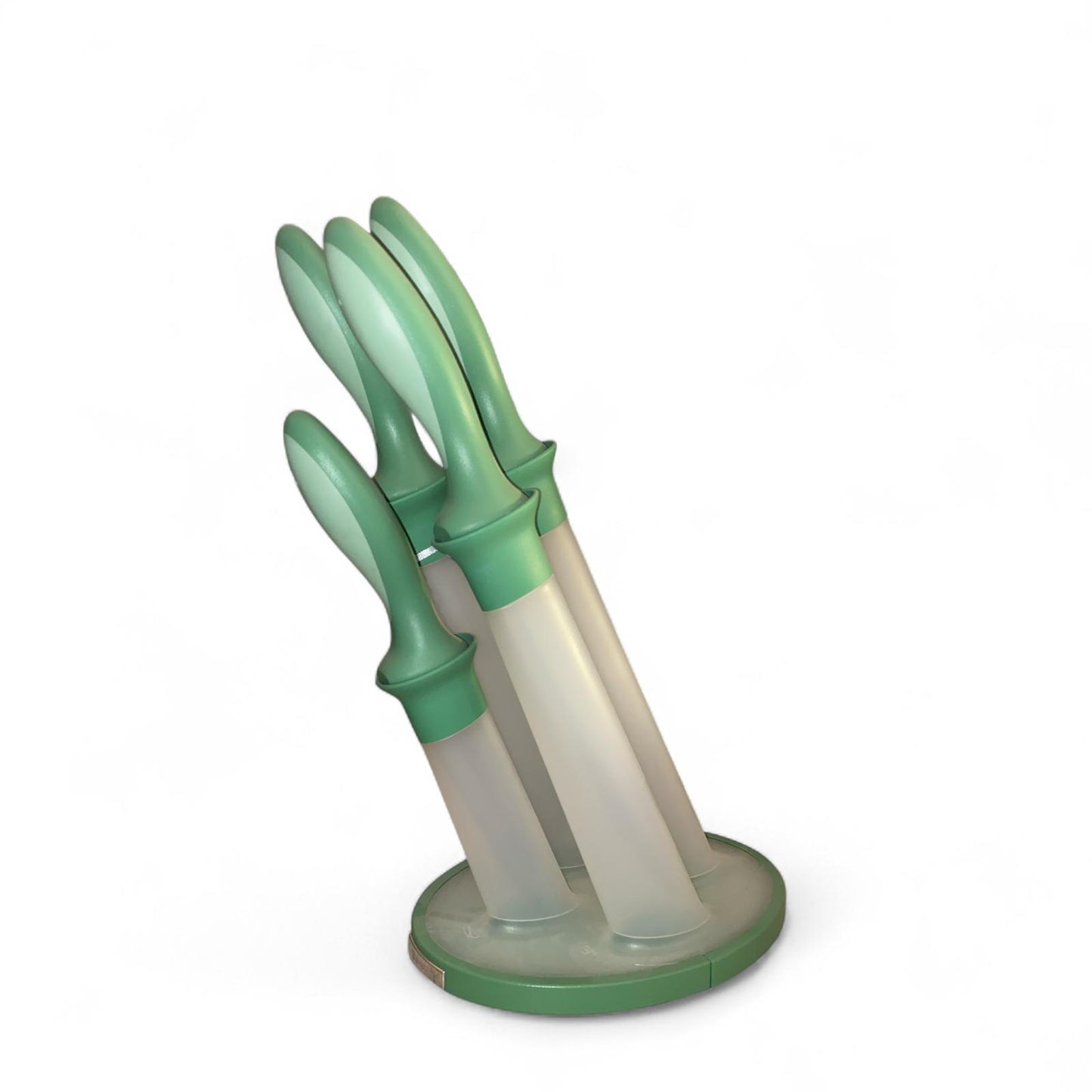 GUZZINI Set 4 Coltelli in acciaio con ceppo in plastica 23,5x16x35cm