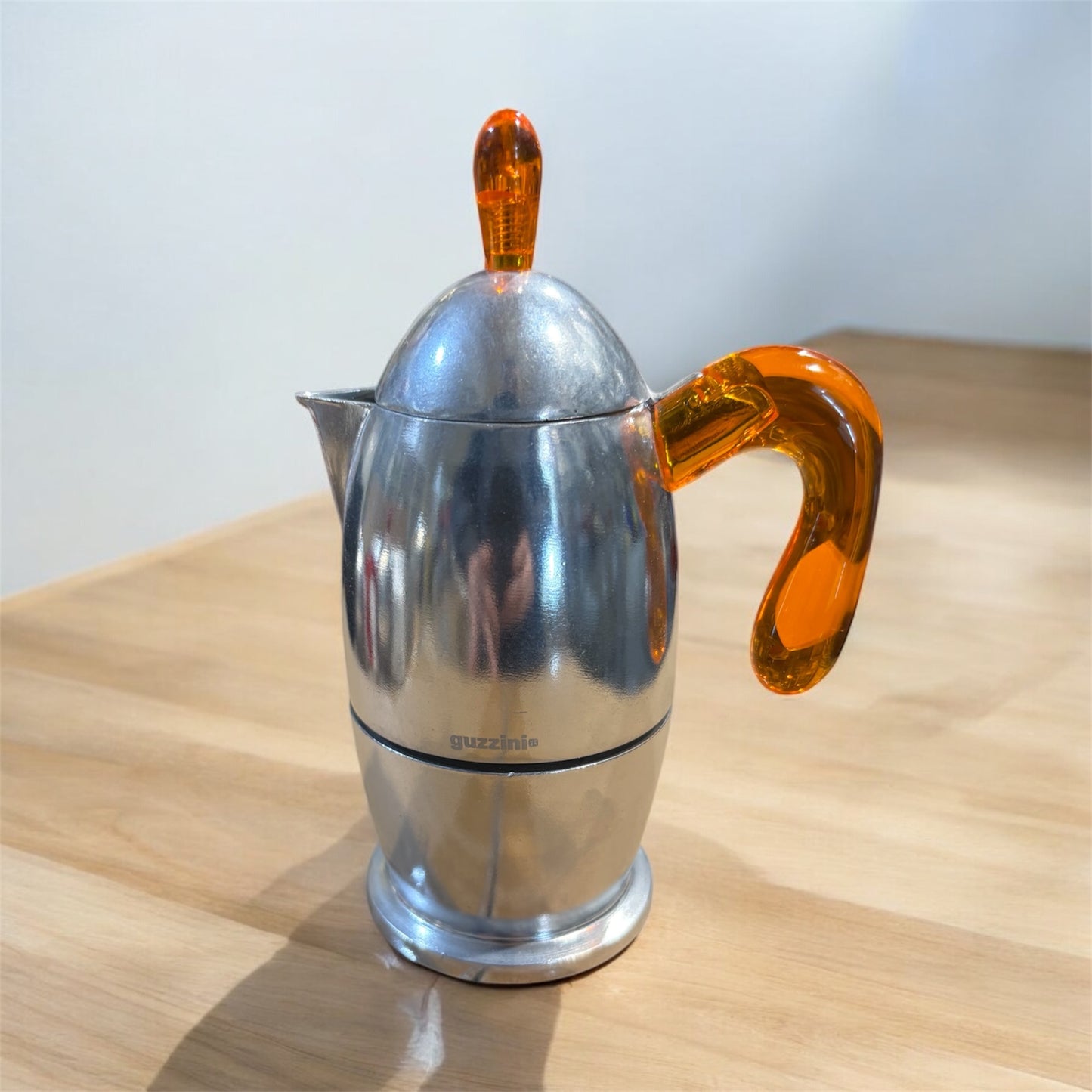 GUZZINI Caffettiera Moka 1 Tazza Manico Arancio