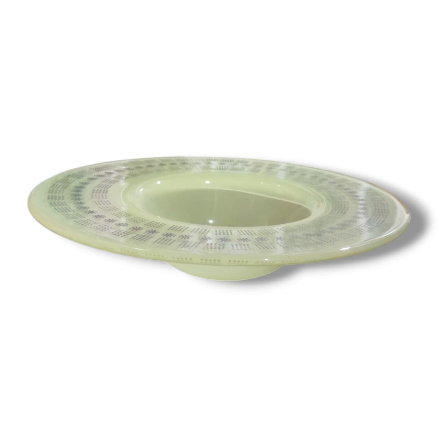 EGIZIA Ciotola in vetro con vero argento diametro 23,5cm verde
