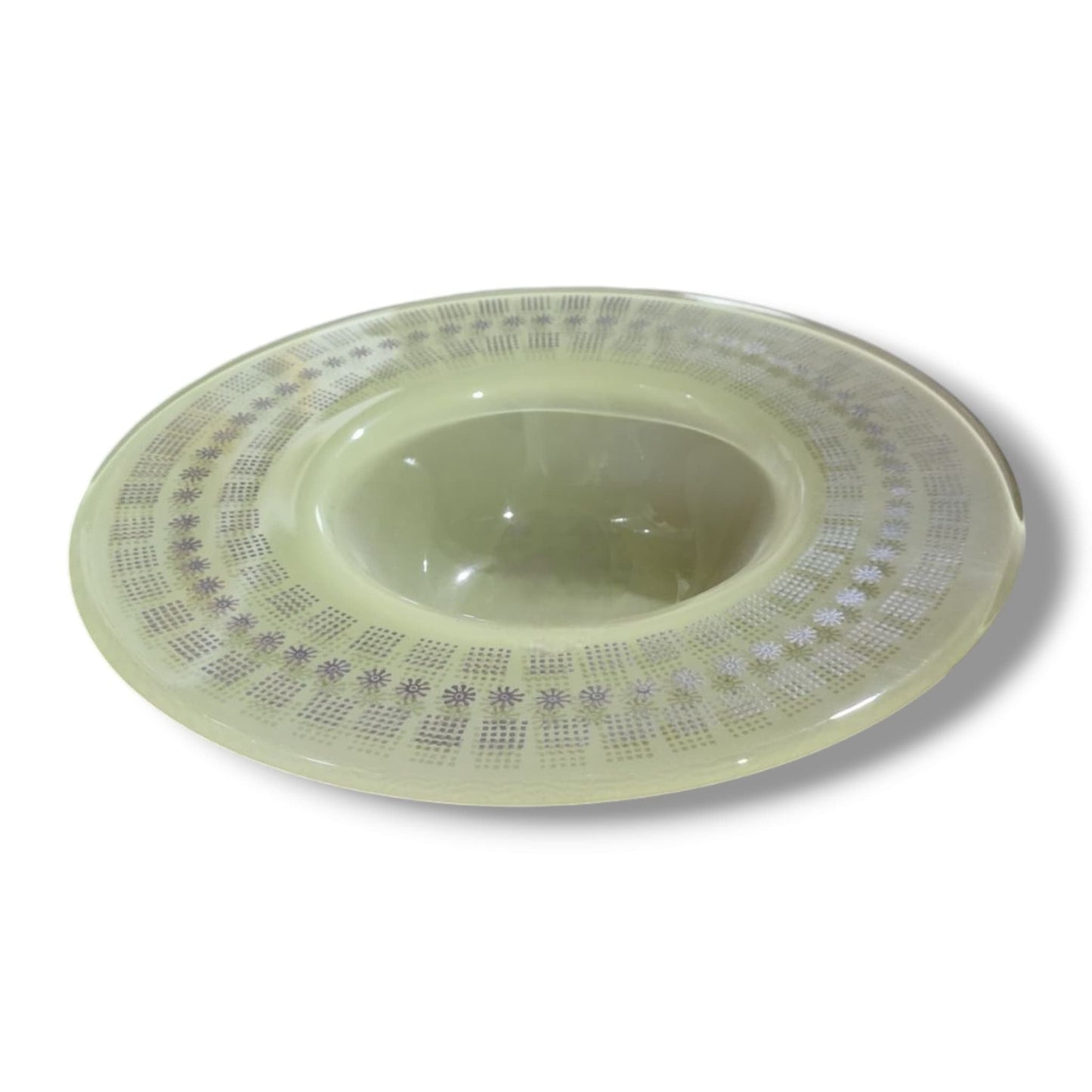 EGIZIA Ciotola in vetro con vero argento diametro 23,5cm verde