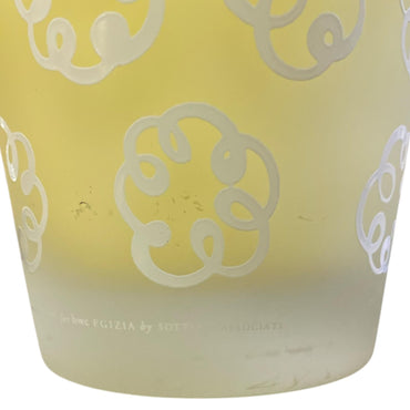EGIZIA Vaso 14,6x25cm Vetro Ocra con ricami