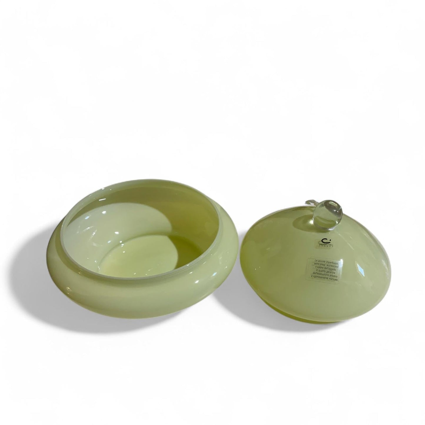 CRISTALLERIA ITALIA Scatola Porta Cioccolatini 19,5x16cm Cristallo Verde
