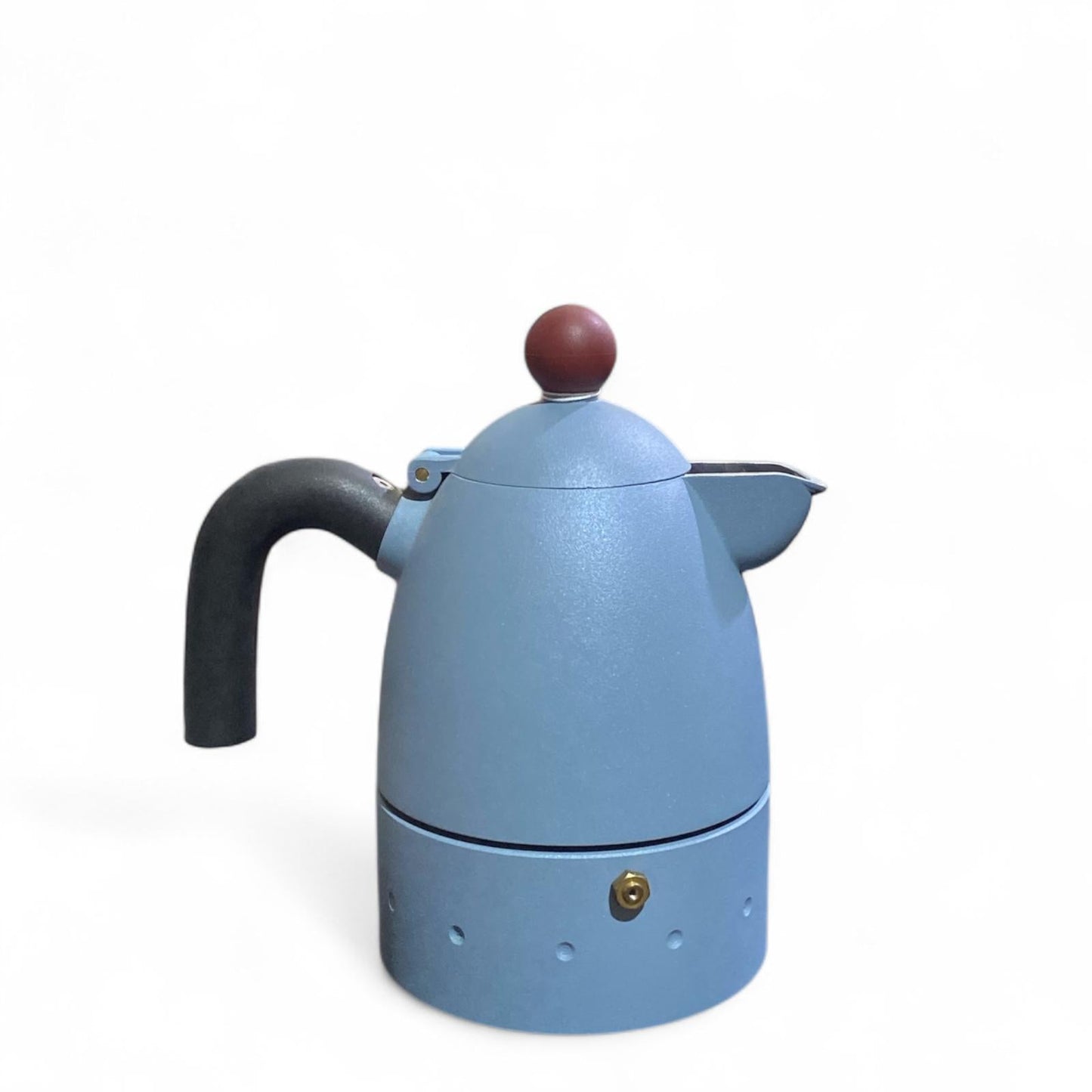 ALESSI Caffettiera/Moka 5 Tazze Acciaio Azzurro