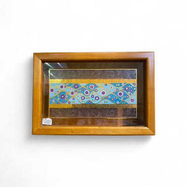 EGIZIA Portagioie 25x17x5cm Legno Vetro con ricami a Omaggio per Gustav Klimt