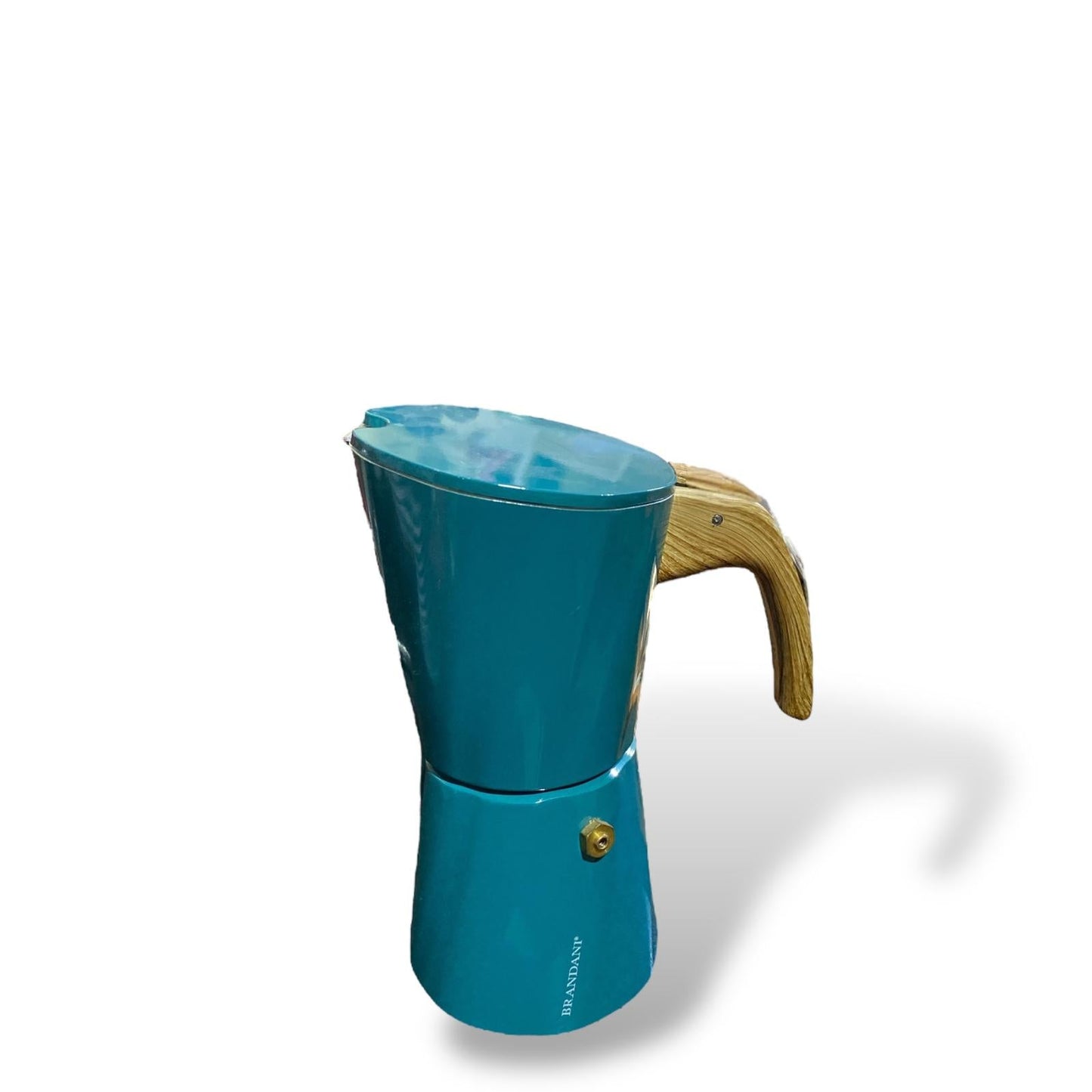 BRANDANI Caffettiera Moka 3 Tazze Acciaio Azzurro