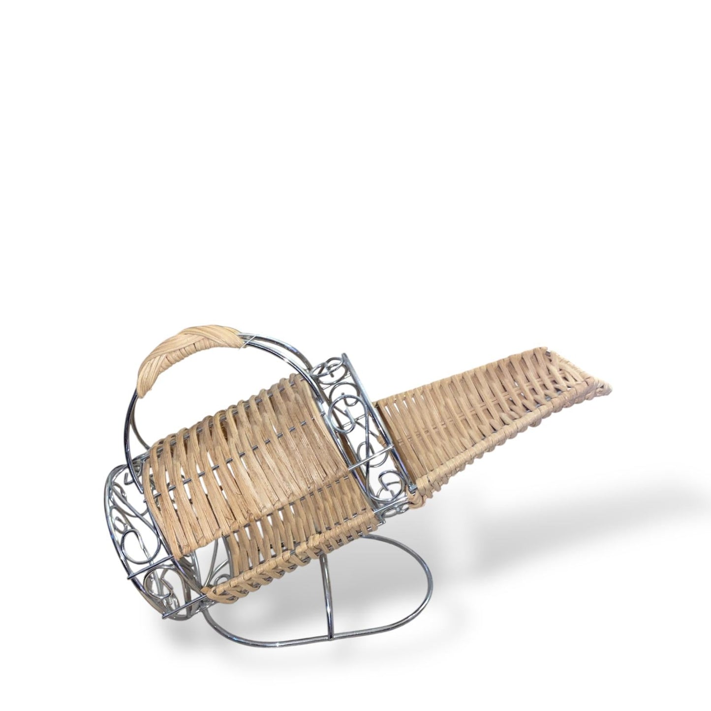 CESTERIA MERIDIONALE Versa Vino Hotel 29x10x18cm Vimini Acciaio