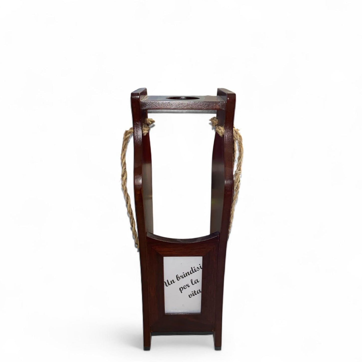 CLARALUNA Porta Vino 10,5x13,5x32cm Legno Marrone